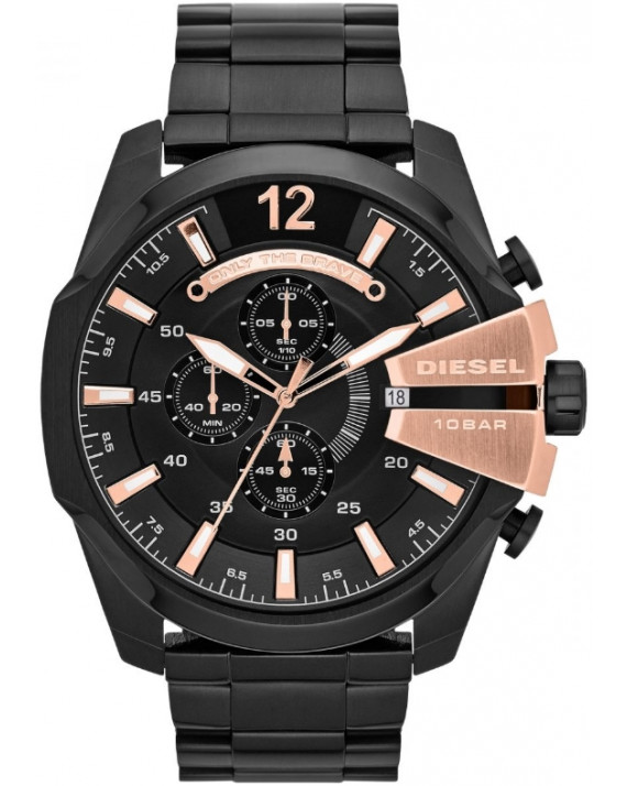 Mega Chief Chrono Acier Inox Noir Homme Mega Chief Chrono Acier Inox Noir Homme